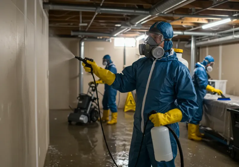 Basement Sanitization and Antimicrobial Treatment process in Finley, ND